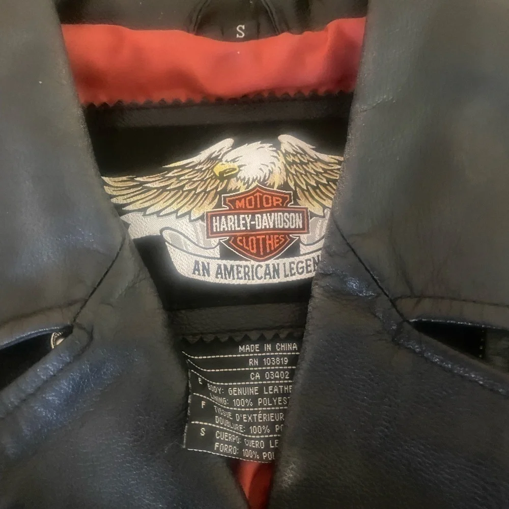 Harley Davidson Women’s Eagle Bling Leather Jacket​​​​​​​​​ - Picture 6 of 10